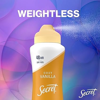 Secret Deodorant Weightless Dry Spray 116g Cozy Vanilla