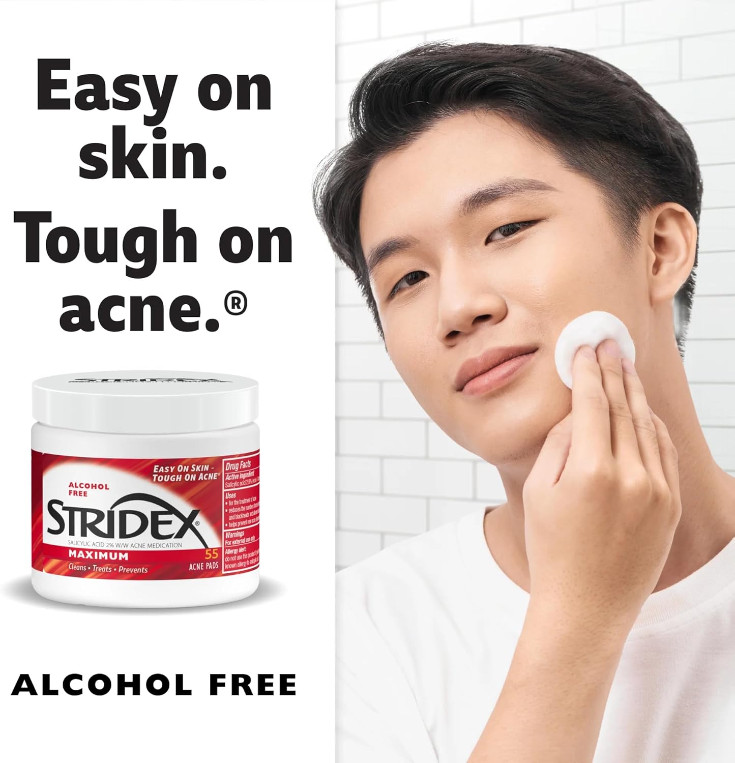 Stridex 55 Soft Touch Pads Maximum Salicylic Acid 2% w/w Acne Medication