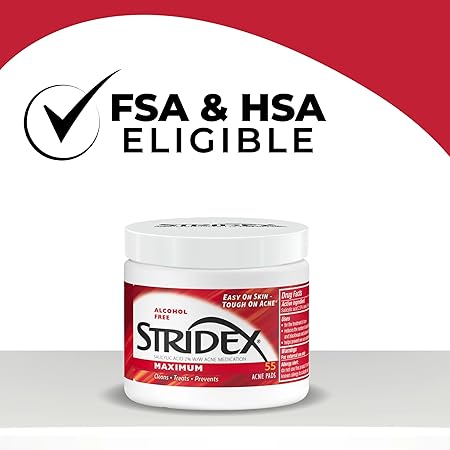 Stridex 55 Soft Touch Pads Maximum Salicylic Acid 2% w/w Acne Medication