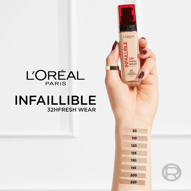 L'OREAL PARIS Infaillible 32H Fresh Wear Foundation Vitamin C SPF25 250 30ml