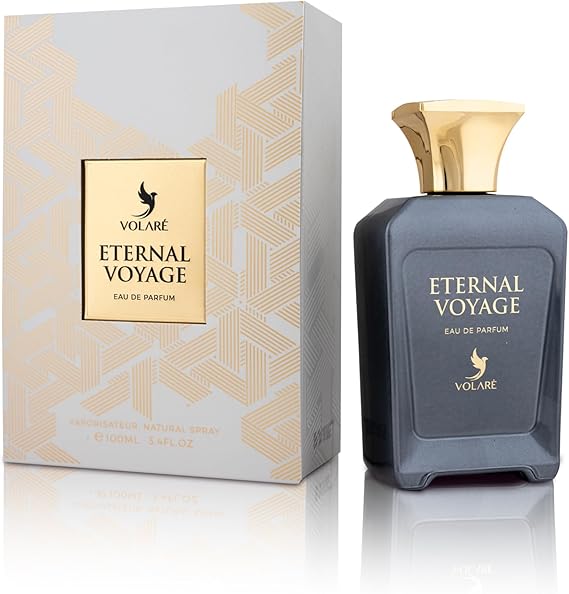 Volare, Eternal Voyage Eau De Parfum for Men -100ml | Fresh Aquatic & Woody Scent with Sea Notes, Grapefruit, Jasmine & Patchouli