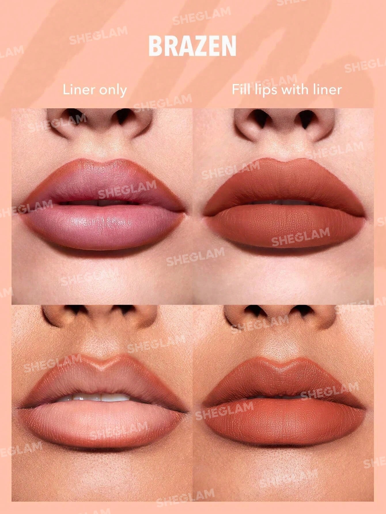 Sheglam So Lippy Lip Liner Set 0.25gx3 Nude