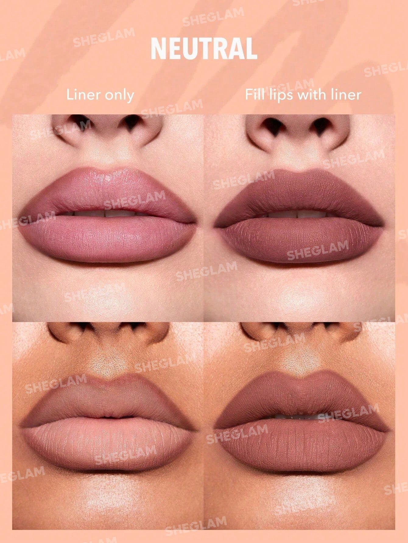 Sheglam So Lippy Lip Liner Set 0.25gx3 Nude