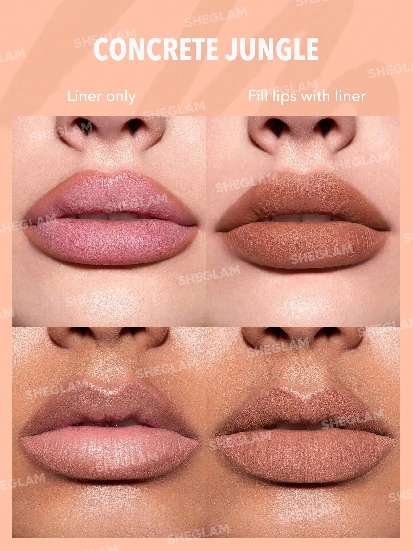 Sheglam So Lippy Lip Liner Set 0.25gx3 Nude