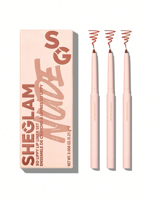 Sheglam So Lippy Lip Liner Set 0.25gx3 Nude
