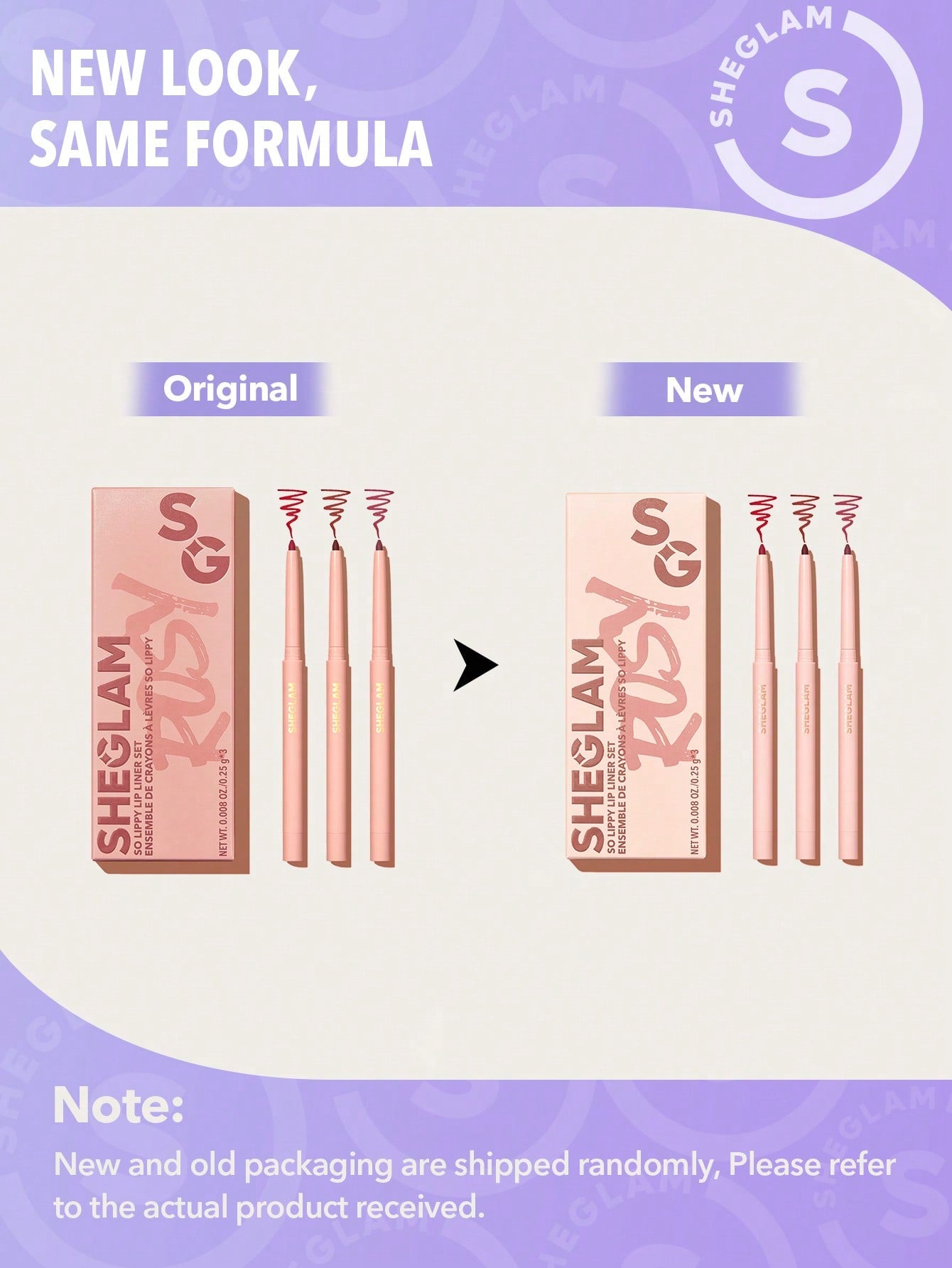 Sheglam So Lippy Lip Liner Set 0.25gx3 Rosy