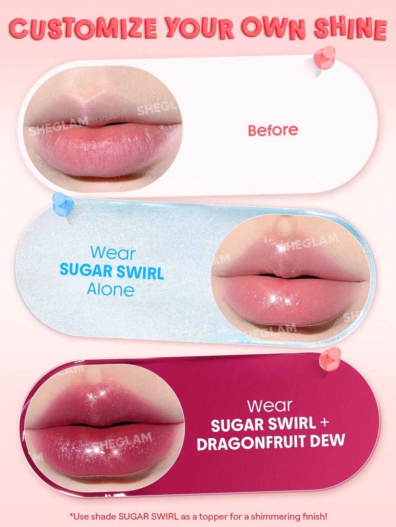 Sheglam Hydra Jelly Pocket Lip Jam 3.5g Guava Glow