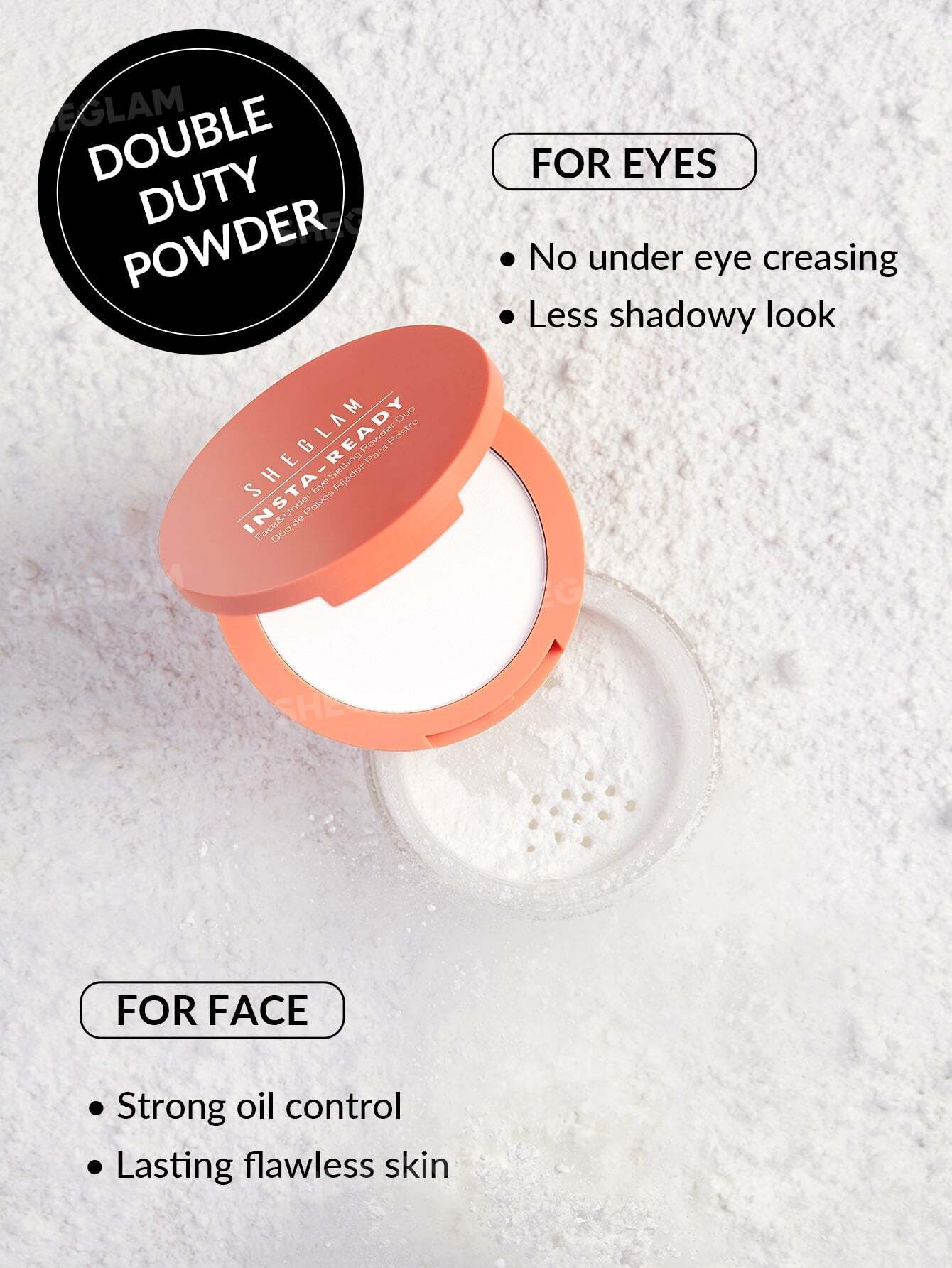 Sheglam Insta-Ready Face&Under Eye Setting Powder Duo - Translucent