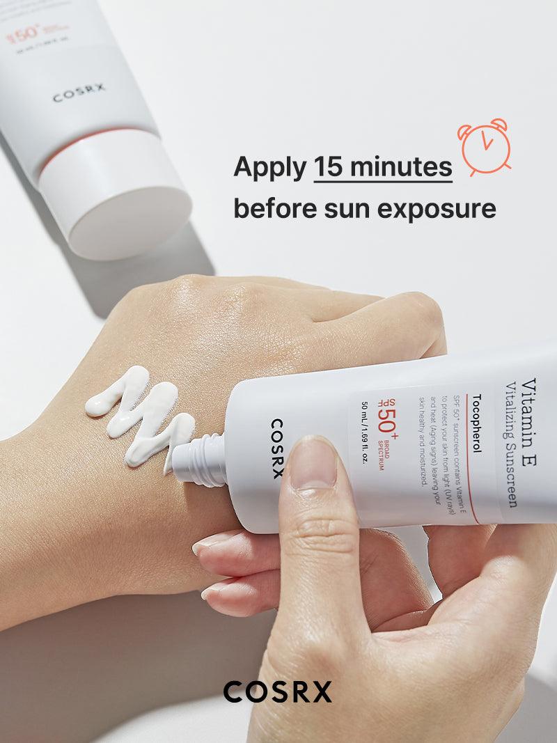 COSRX Vitamin E Vitalizing Sunscreen SPF50 50ml 100% Original Made in Korea