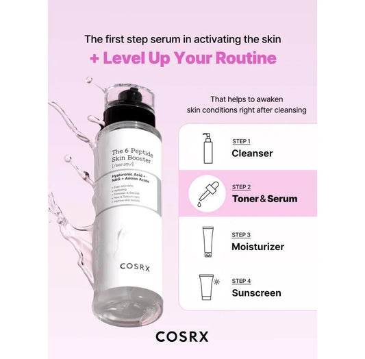 COSRX The 6 Peptide Skin Booster Toner Serum 150ml 100% Original  Made in Korea