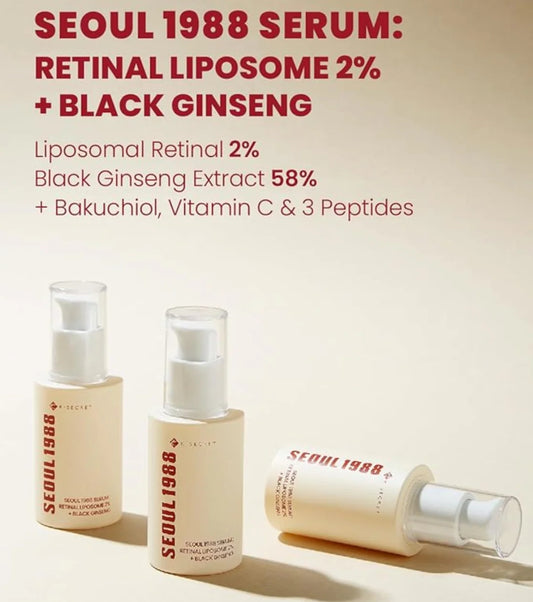 K-Secret Seoul 1988 Serum Retinal Liposome 2%+Black Ginseng 30ml