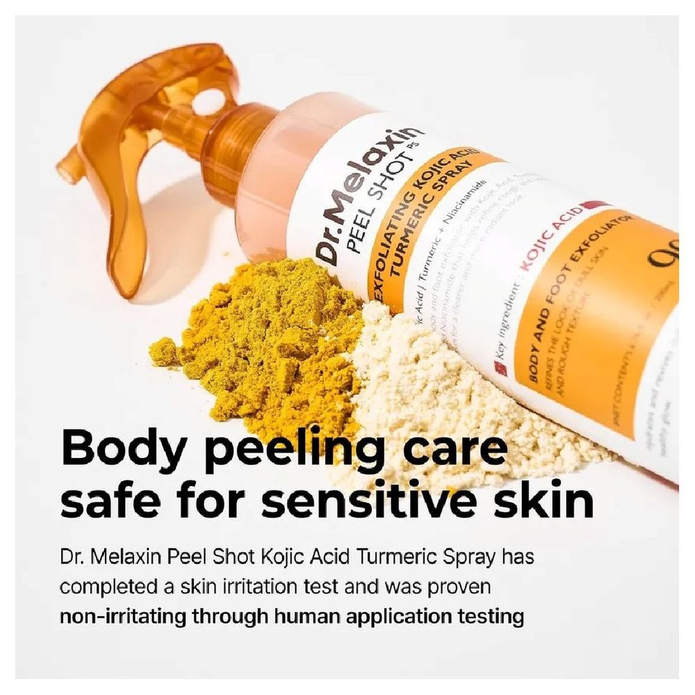 Dr.Melaxin Peel Shot Body and Foot Exfoliating Kojic Acid Turmeric Spray 200ml