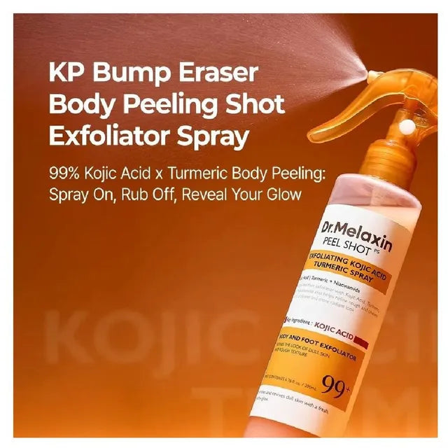 Dr.Melaxin Peel Shot Body and Foot Exfoliating Kojic Acid Turmeric Spray 200ml