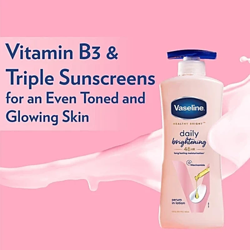 Vaseline Lotion Daily Brightening 48hr Serum in Lotion 400ml with Niacinamide