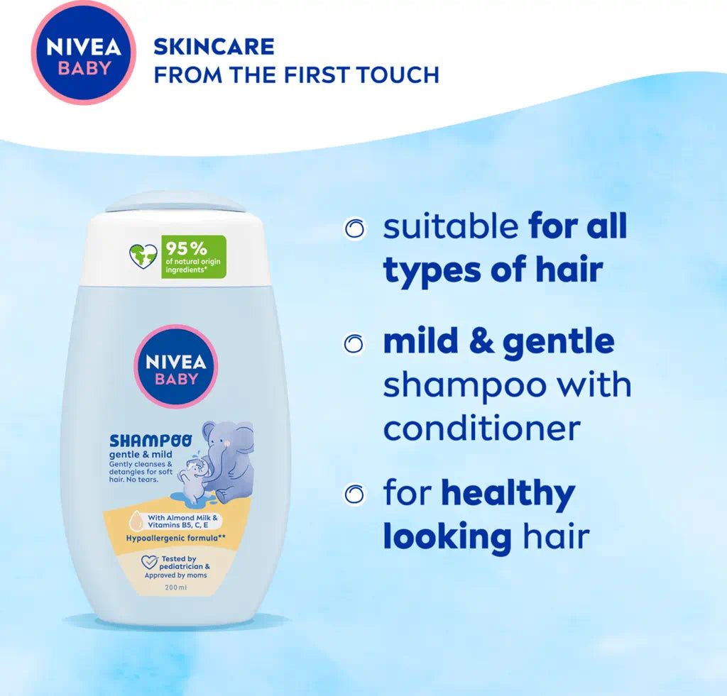 Nivea Baby Shampoo Gentle & Mild With Almond Oil & Vitamins B5, C, E