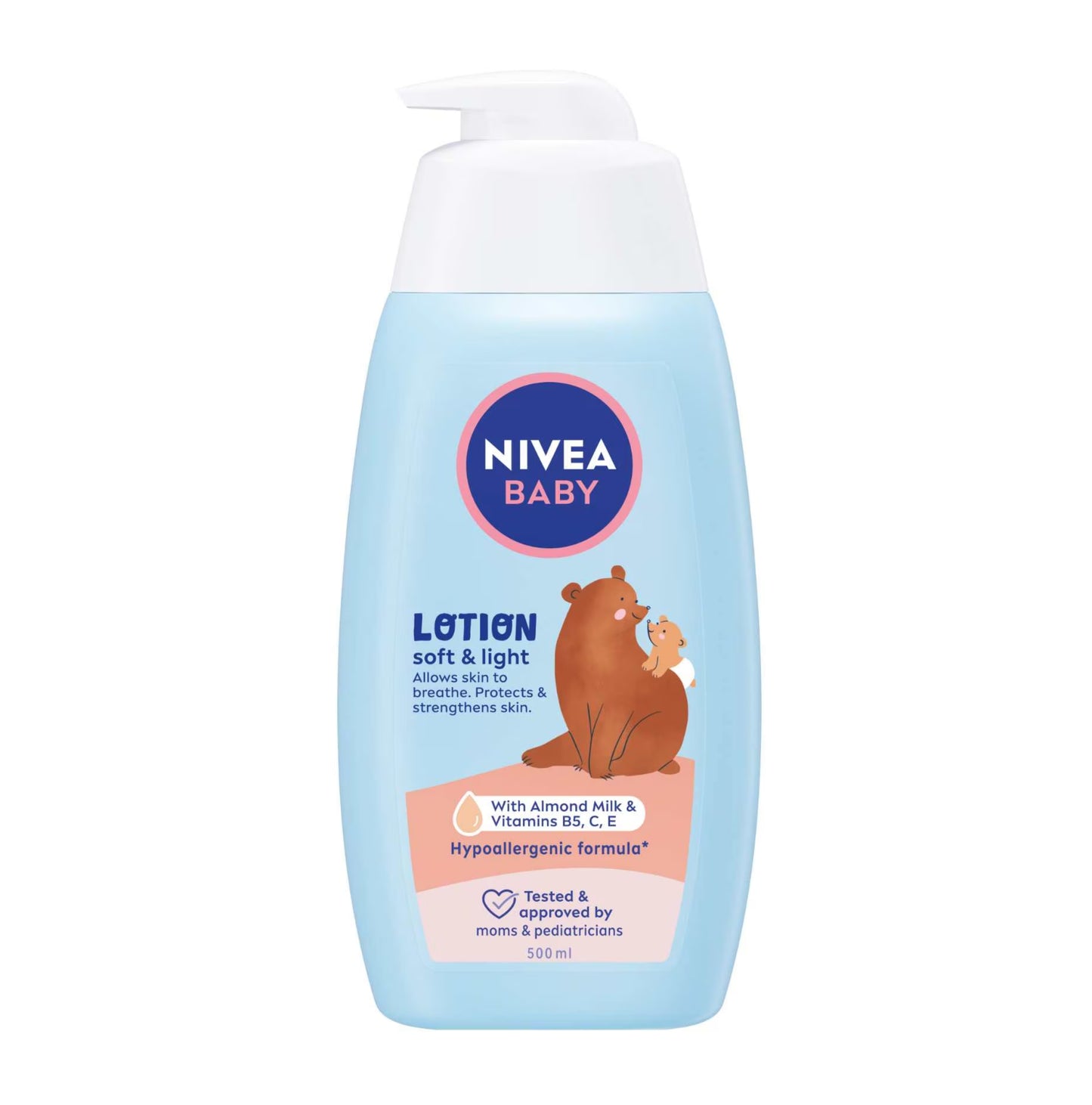 Nivea Baby Lotion Soft & Light 500ml with Almond Oil & Vitamin B5, C, E